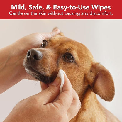 NOVEHA Pet Wipes - Formulated Pet Wipes - for Facial and Finger Folds, Underarms - 3" x 2" Size (450 Counts)