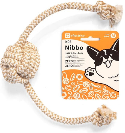 IRRESTRICO Puppy Chew Toys for Teething, Interactive Rope Toys for Small and Medium Dogs, Fun Chew Rope for Training, M Size