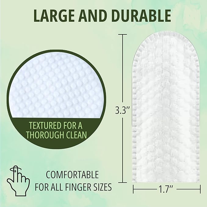 NOVEHA 50PCs Dog Ear Wipes Finger Glove Fit | Easy Ear Cleaning for Dogs & Puppies, Cats & Kittens | Gentle Pet Ear Cleaner Finger Wipes for Puppy, Kitten & More | Cat & Dog Ear Wash | Pet Supplies