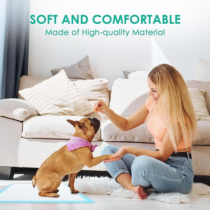 JollyMate Punny Pee Pads 13"x18", 100 Pack Strong Absorption & Leak-Proof Dog Pee Pads, Waterproof and Quick-Dry Pee Pads for Dogs and Cats, Rabbits