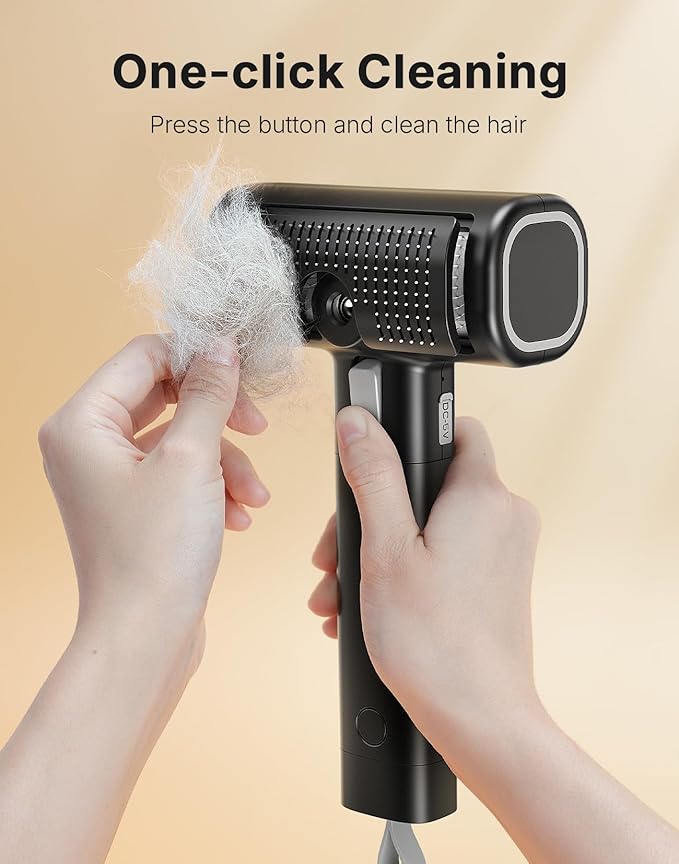 WOWOOF PET Pet Steam Brush for Dog & Cat with 3 Waterless Shampoo, Bath Shower Comb for Shedding & Grooming & Massaging Water Spray Brush for Long & Short Haired Pets Spritz Defur Comb