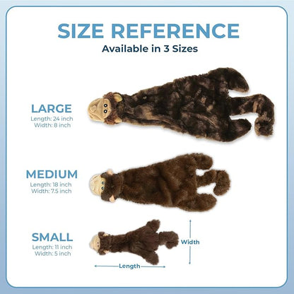 Best Pet Supplies Squeaky Dog Toys with Soft Durable Fabric for Small, Medium and Large Pets Interactive Toy for Indoor Play, Supports Active Biting and Play - Cow, Monkey, Medium