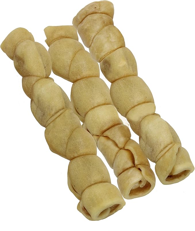 Wild Eats 9" Cheek Roll Long Lasting Dog Chews 3 Pack Water Buffalo Treats, Bones for for Large Dogs Substitute for Pig Ears for Dogs