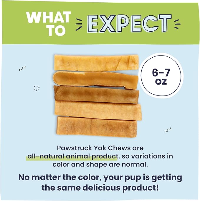 Pawstruck Large Himalayan Yak Cheese Chews for Dogs - Premium Long Lasting Natural Treat for Aggressive Chewers Limited Ingredient - Pack of 10 - Packaging May Vary