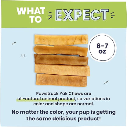 Pawstruck Large Himalayan Yak Cheese Chews for Dogs - Premium Long Lasting Natural Treat for Aggressive Chewers Limited Ingredient - Pack of 10 - Packaging May Vary