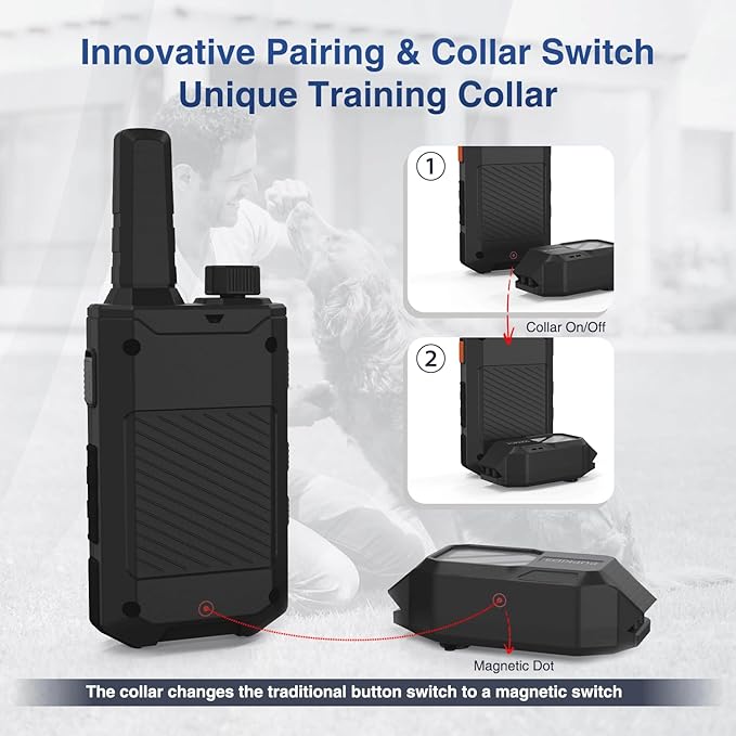 Dog Training Collar with 4 Powerful Modes - 4200FT E Collar for Dogs Training, IPX7 Waterproof Rechargeable Dog Shock Collar for 20-140 Lbs Dogs