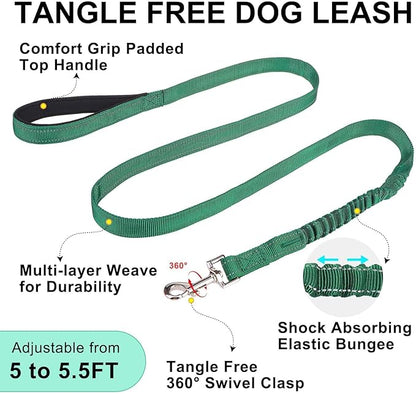 BEAUTYZOO Dog Harness for Small Dogs, No Pull Dog Harness and Leash Set, Soft Escape Proof Puppy Vest Harness with Handle, Reflective Lightweight Step in Harness for Girl Boy Dogs, Green S
