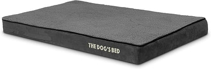The Dog’s Bed Orthopedic Memory Foam Dog Bed, XL Grey Plush, Pain Relief for Arthritis, Hip & Elbow Dysplasia Post Surgery, Lameness, Supportive Calming, Waterproof Washable Cover, Veterinary Approved
