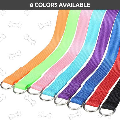 HOMIMP Slip Lead Dog Leash 6 FT- 8 PCS Bulk Colors Kennel Control Leashes for Small Medium Large Dogs Puppy Animal Rescue, Grooming - Heavy Duty Strong Nylon 6 Foot Long for Shelter, Vet, Training