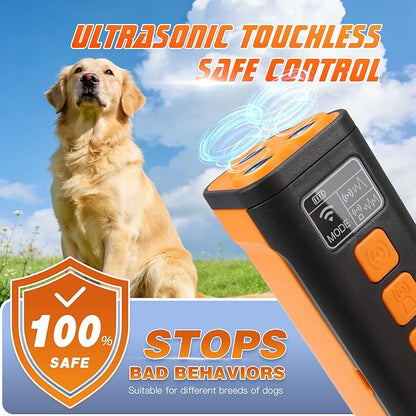 AILCK Dog Bark Deterrent Devices for Training Collar and Pet Supplies Ultrasonic Dog Whistle Corrector with Small and Medium Box Size Gentle Leader for Dogs with Instant Button Silencer Technology