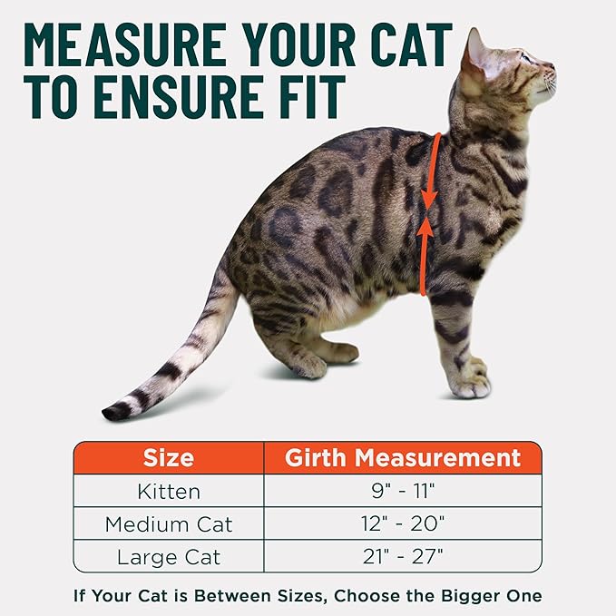 Houdini™ Escape Proof Cat Harness and Leash Set by OutdoorBengal – Black, Large Cat Harness for Walking Big Cats