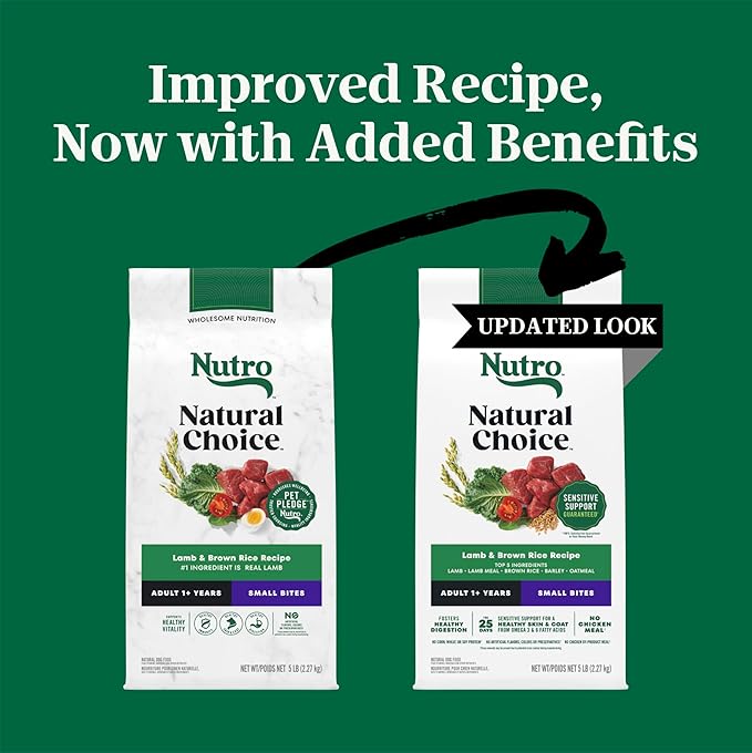Nutro Natural Choice Adult Small Bites Dog Food, Lamb & Brown Rice Recipe, 5 lb. Bag