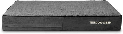 The Dog’s Bed Orthopedic Memory Foam Dog Bed, XL Grey Plush, Pain Relief for Arthritis, Hip & Elbow Dysplasia Post Surgery, Lameness, Supportive Calming, Waterproof Washable Cover, Veterinary Approved