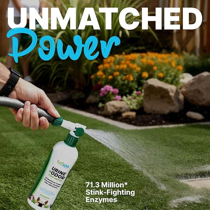 TurfSpa Urine & Odor Turf Detox: 2-Pack of 32 oz Professional Enzyme Cleaner & Odor Eliminator for Artificial Grass, Turf, Concrete, Patio & Kennels, Pet Urine Enzymatic Cleaner for Dogs & Cats