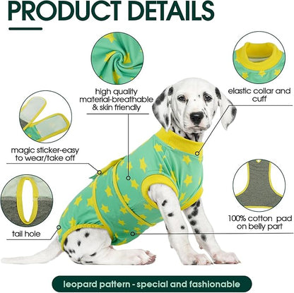 Kuoser Dog Recovery Suit for Female Male Dogs, Post-Surgery Bodysuit for Spay Neuter, Dog Onesie After Surgery, Anti-Licking Pet Surgical Recovery Suit