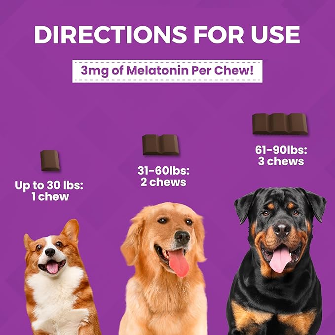 ProgilityMAX Maximum Strength Dog Calming Bars for Stressful Situations, with Melatonin for Dogs, Single-Serve Chews (12 Bars)