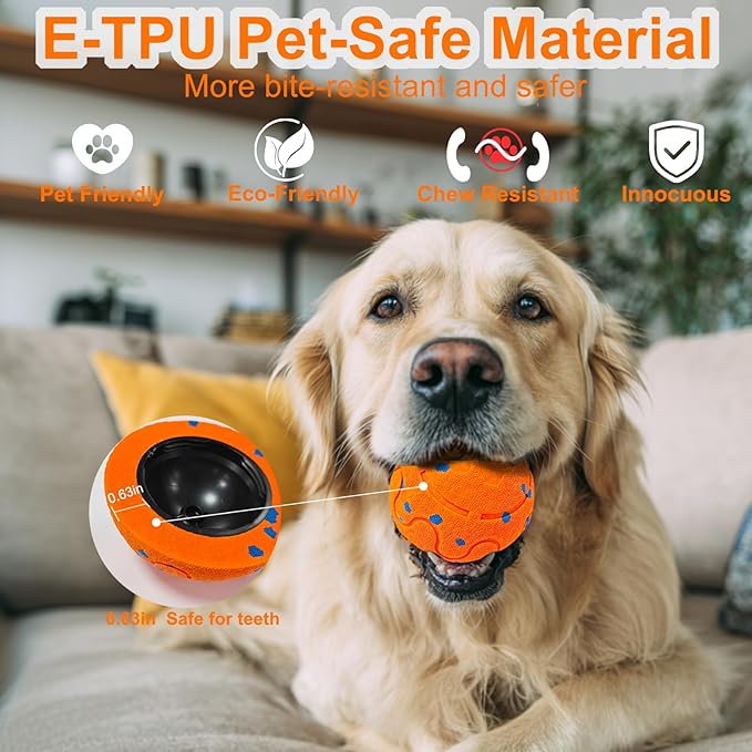Interactive Dog Ball Replacement Shell (Orange)