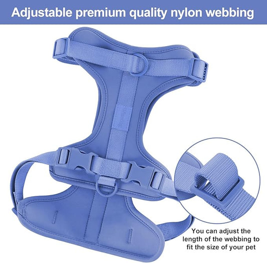 Wisedog No Pull Lightweight Dog Vest Harness with Soft and Comfortable Cushion, Breathable Mesh, for Small Medium Large Dogs Walking (M(Neck: 11.81"-18.11";Chest: 18.11"-27.95"), Blue)