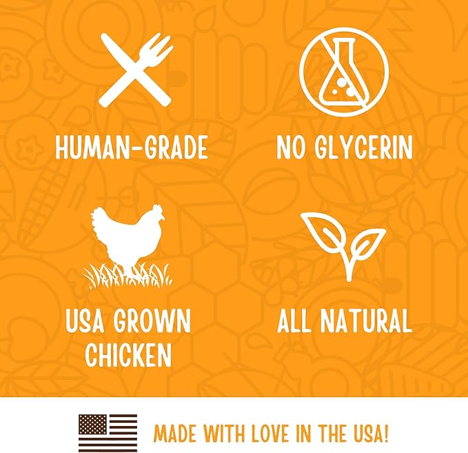 Full Moon Chicken Jerky Dog Treats | Human Grade | Made in USA | Grain Free | 24 oz Pack of 2