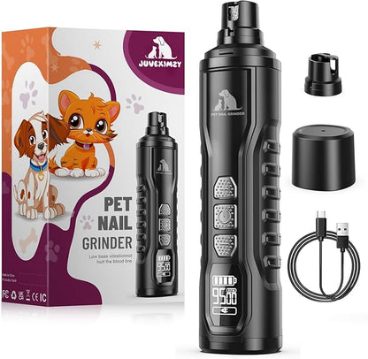 Electric Dog Nail Grinder: Upgraded 5-Speed Quiet Dog Nail Trimmer-Safe Painless Nail File for Claw Trimming & Grooming Care at Home for Dogs & Cats