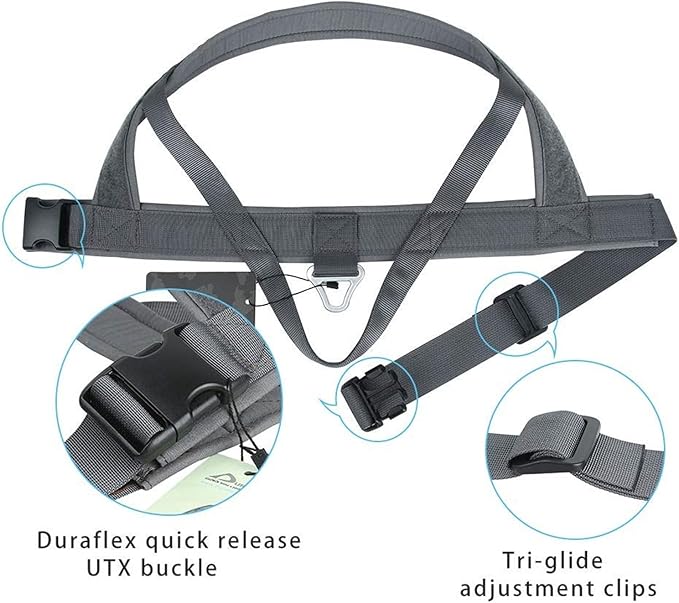 EXCELLENT ELITE SPANKER No Pull Dog Harness Padded Military Patrol Vest Adjustable Nylon Small Service Walking Dog Harness with Handle for Training Running(Grey-M)