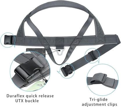 EXCELLENT ELITE SPANKER No Pull Dog Harness Padded Military Patrol Vest Adjustable Nylon Small Service Walking Dog Harness with Handle for Training Running(Grey-M)