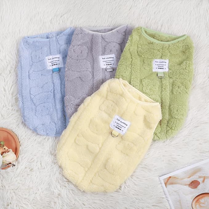 Warm Cat Apparel Cute Fluffy Cat Sweatshirt Cartoon Kitten Winter Coat Pullover Soft Skin-Friendly Knitwear (Small, Yellow2)