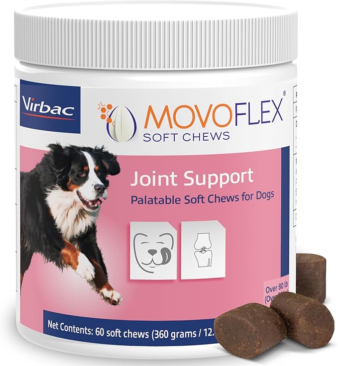 MOVOFLEX Soft Chews Hip and Joint Support Supplement for Large Dogs 60 Count by Virbac