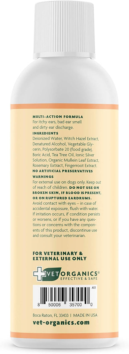 EcoEars Dog Ear Cleaner. Natural Multi-Action Formula. for Bad Discharge & Smell. Naturally Removes Foreign Matter and Cleanses The Most Difficult Ears. 100% Guaranteed