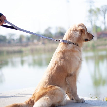 Hyhug Pets 24 Inches Heavy Duty Short Leash with Comfortable Handle and Lightweight Aviation Aluminium Clip Lead- for Large Medium Dogs Daily Walking and Training. (24 Inches, Sleet Gray)