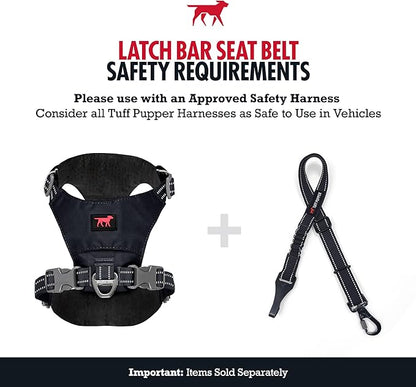Tuff Pupper Dog Car Safety Belt | Adjustable 16–26" Latch Hook Seatbelt Restraint for Dogs | Heavy-Duty Nylon Webbing, All-Metal Hardware & 360° Swivel Carabiner | Universal Fit for Cars, Trucks & SUV