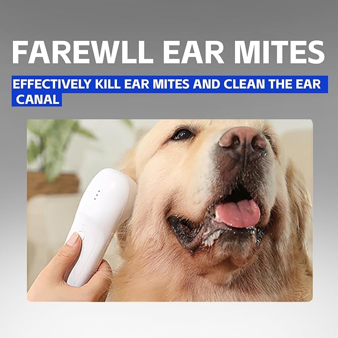 Ear Care Pro for Cats & Dogs- Soothing Relief from Ear Mite & Tick at-Home Ear Comfort with Ozone Technology Cleans Ears & Prevents Infections