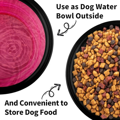 Paercute Collapsible Dog Bowl, Lightweight and Portable, Ideal for Travel, Hiking, Camping, and Everyday Use