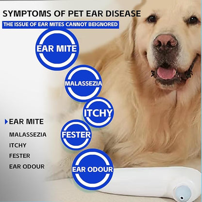 Ear Care Pro for Cats & Dogs- Soothing Relief from Ear Mite & Tick at-Home Ear Comfort with Ozone Technology Cleans Ears & Prevents Infections
