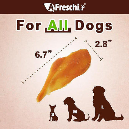 A Freschi srl Chicken Jerky for Dog, All Natural Dog Treat, High-Protein, Healthy & Easily Digestible, Grain-Free Puppy Chews, Training & Rewards Dog Snacks, Chicken Breast Jerky, 16 oz Pack