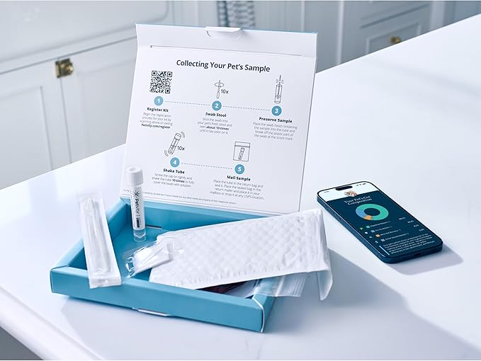 Petivity Microbiome Analysis Kit — Advanced for Cats and Dogs, Powered by Purina - 4.8 oz. Box