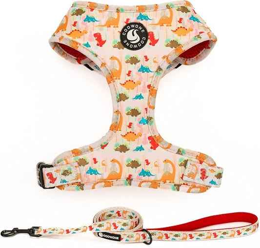 Dog Harness and Leash Set, Adjustable Dog Harness, Dog Leash, No Pull No Choke Puppy Harnesses for Walking Training for Small Medium Pet