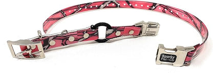 Sparky Pet Co - Zeus ECollar Replacement Strap - Bungee Loop Dog Collar - Waterproof Biothane - Adjustable - Double Buckle - Quick Snap Metal Clasp - For Invisible Fence Systems - 3/4" x 28" Pink Camo