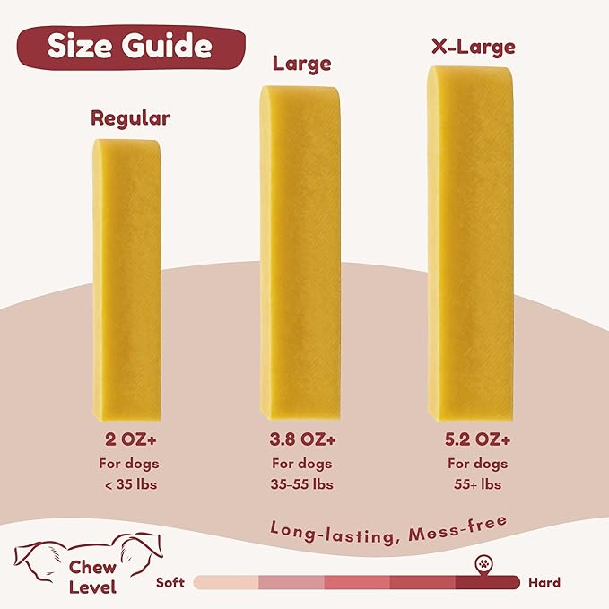 Majestic Pet Himalayan All-Natural Yak Style Cheese Dog Chews Made with 100% Cows Milk- Long Lasting Dental Chew for Dogs - Healthy Pet Treats (Calm & Joint Wellness, Regular, 1 Pack)