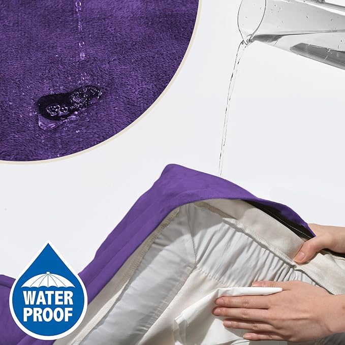 Comfort Expression Orthopedic Dog Bed for Extra Large Dogs 45x35 Inch, Waterproof Egg Crate Foam XL Pet Bed with Removable Bolsters, Dog Couch with Washable Cover & Non-Slip Bottom, Deep Purple