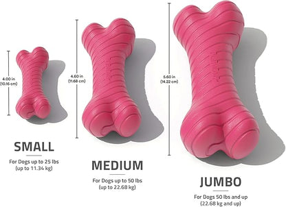 Playology Dog Toys | Dual Layer Bone Durable Chew Toy Bone for Dogs, Value 2-Pack | Small Red Velvet Cake Scented Toy - Limited Edition Valentine's Day Scent | Made from Non Toxic Materials