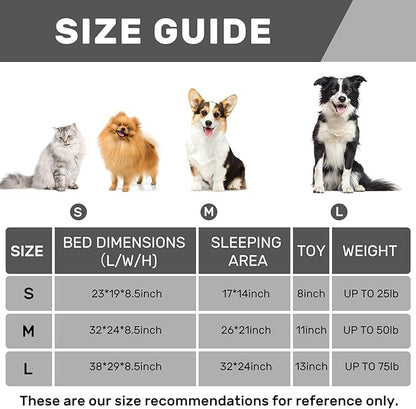 Hollypet Orthopedic Rectangle Dog Bed for Large Dogs, Supportive Egg-Crate Foam Pet Beds with Removable Washable Waterproof Cover and Non-Slip Bottom, Green, 38" L x 29" W x 8.5" Th