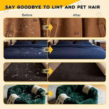 CAIBAO Electrostatic Pet Hair Removal Gloves: Quick Wiping - Reusable & Washable for Sofa Clothing Pet Beds Effortless Cats & Dogs Hair Remover for Busy Pet Owners (1pcs-Black)