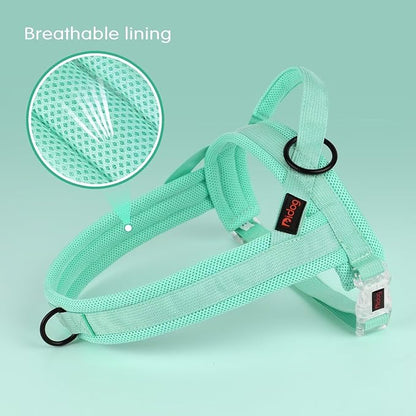 Didog No Pull Dog Harness with Breathable Mesh Padded, Quick Fit & Easy on Dog Vest Harness for Small Medium Large Dogs Training Walking(Green,L)