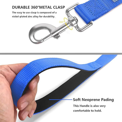 Basic Dog Leashes 6 FT Padded Handle Nylon Dogs Leashes for Medium Dogs Blue
