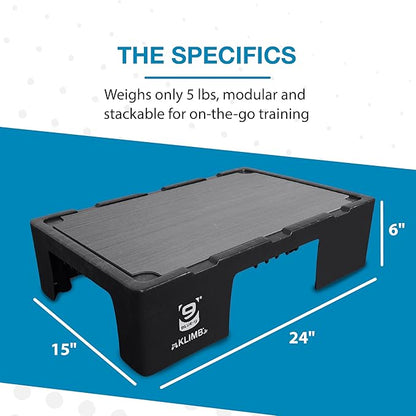 Blue-9 KLIMB Jr. Professionally Designed Dog Training Platform and DIY Guide for Behavior Basics, Made in The USA, Black