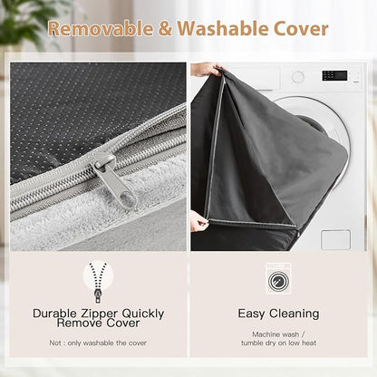 WNPETHOME Orthopedic Giant Dog Beds Large Sized Dog, Waterproof Extra Large Dogs Bed with Removable Washable Cover, Multi-Needle Quilting Dogs Crate Bed