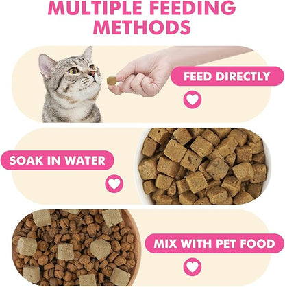 Puddonio Freeze Dried Cats & Dogs Raw Treats, All Natural Single Ingredient Chicken Liver, High Protein Healthy Pet Training Treats or Food Topper, 6 oz