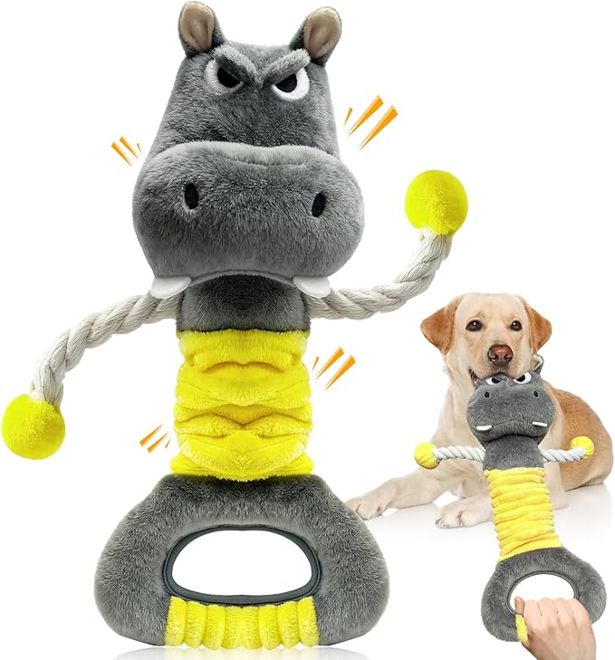 Fuufome Large Squeaky Plush Dog Toys for Small, Medium, and Large Dogs Daily Companionship, Training, Tug of War Puppy Toys to Keep Them Busy