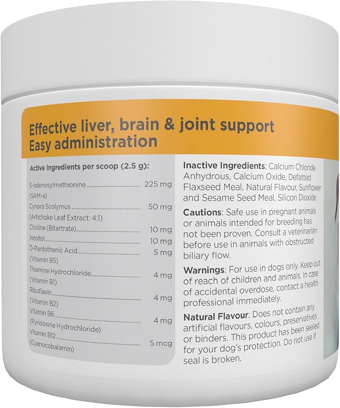 maxxipaws maxxiSAMe Advanced SAM-e Powder Supplement - Liver, Cognitive & Joint Support for Dogs, 5.3oz
